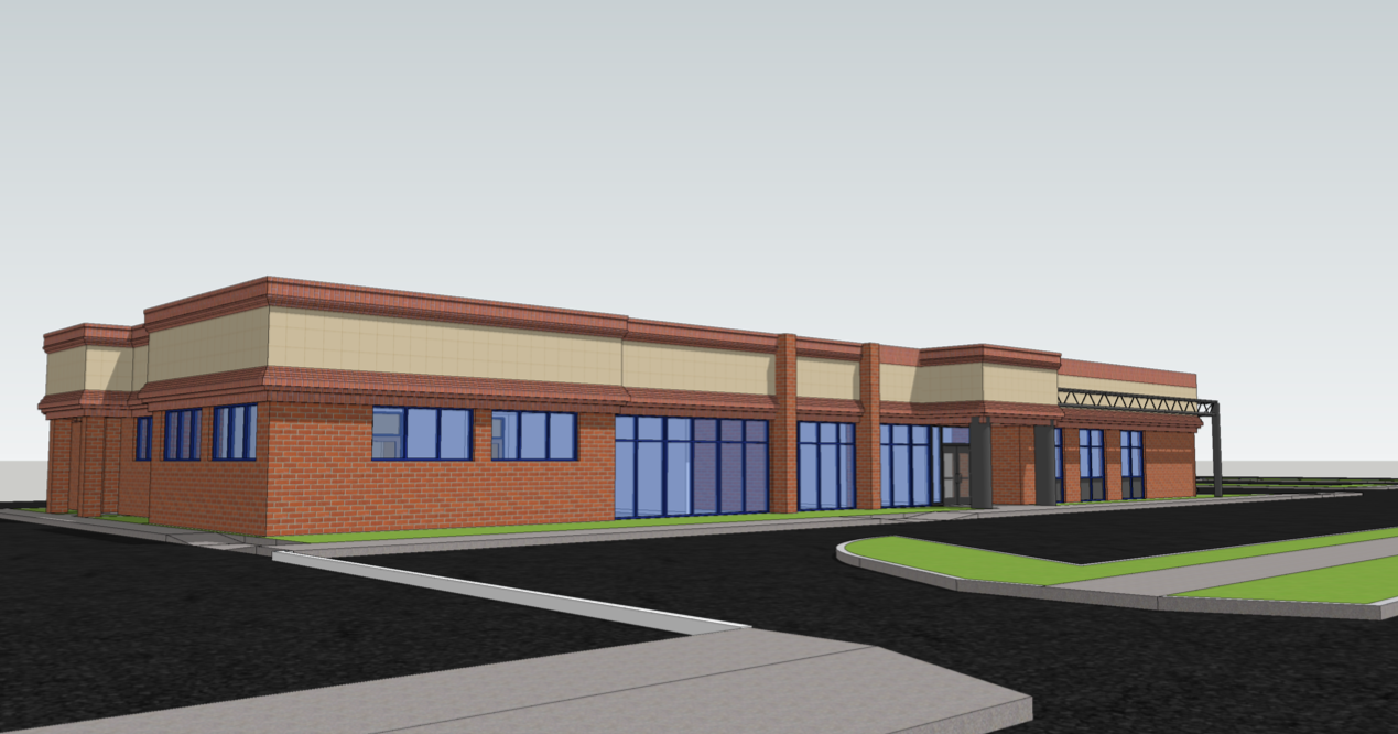 Early phase exterior rendering