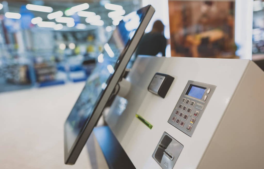 modern touch screen bank ATM