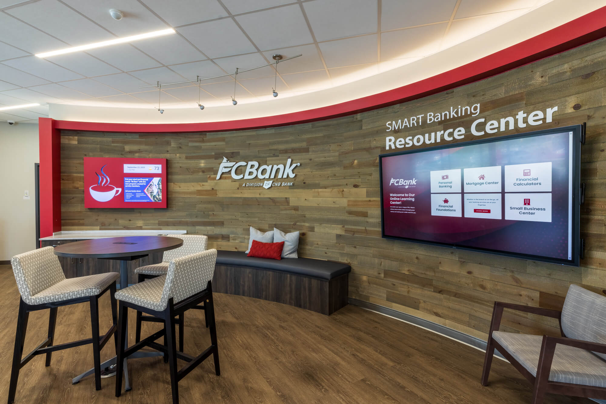 bank lobby touchscreen