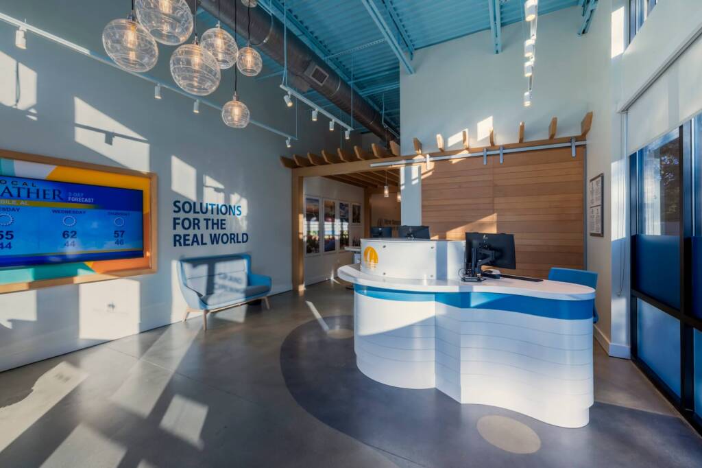 small branch design lobby