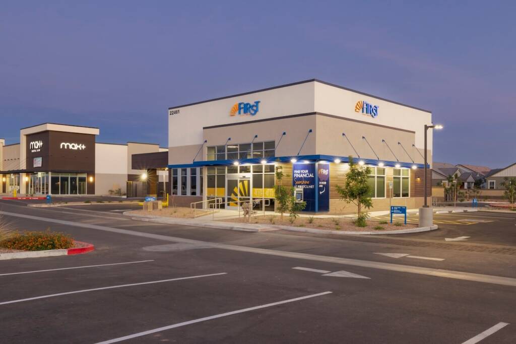 FirstCU branch exterior.